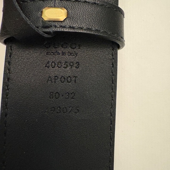Gucci gg marmont gold brass metal belt 90 cm size 32 waist come with box main image 5